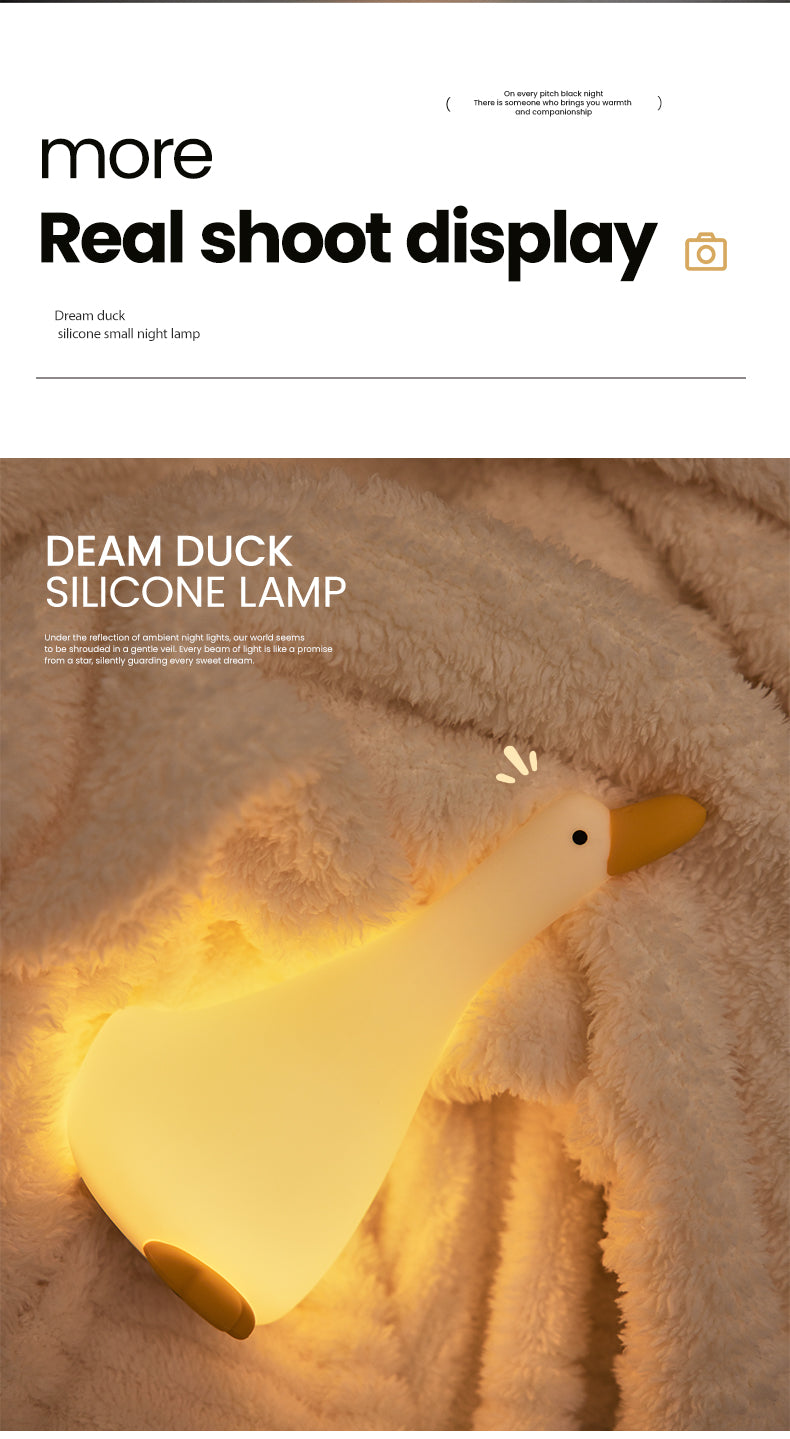 Dream duck silicone small night lamp