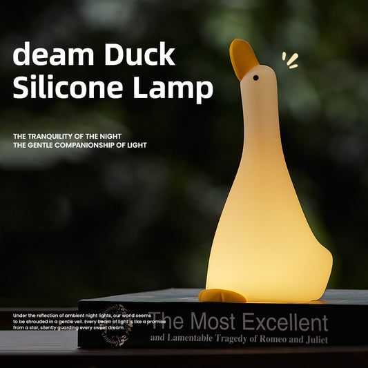 Dream duck silicone small night lamp