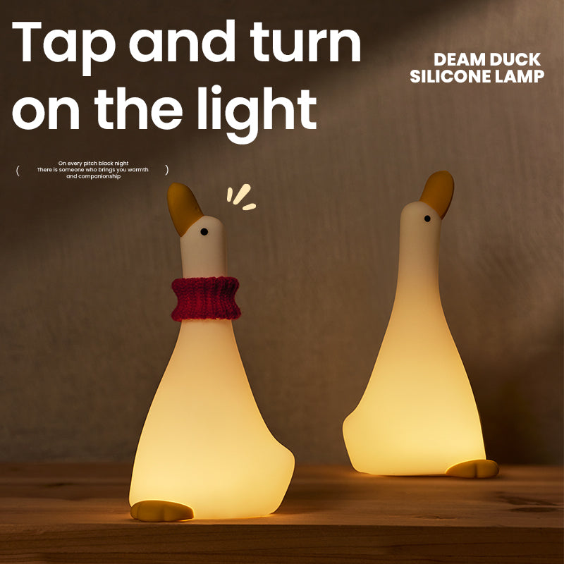 Dream duck silicone small night lamp